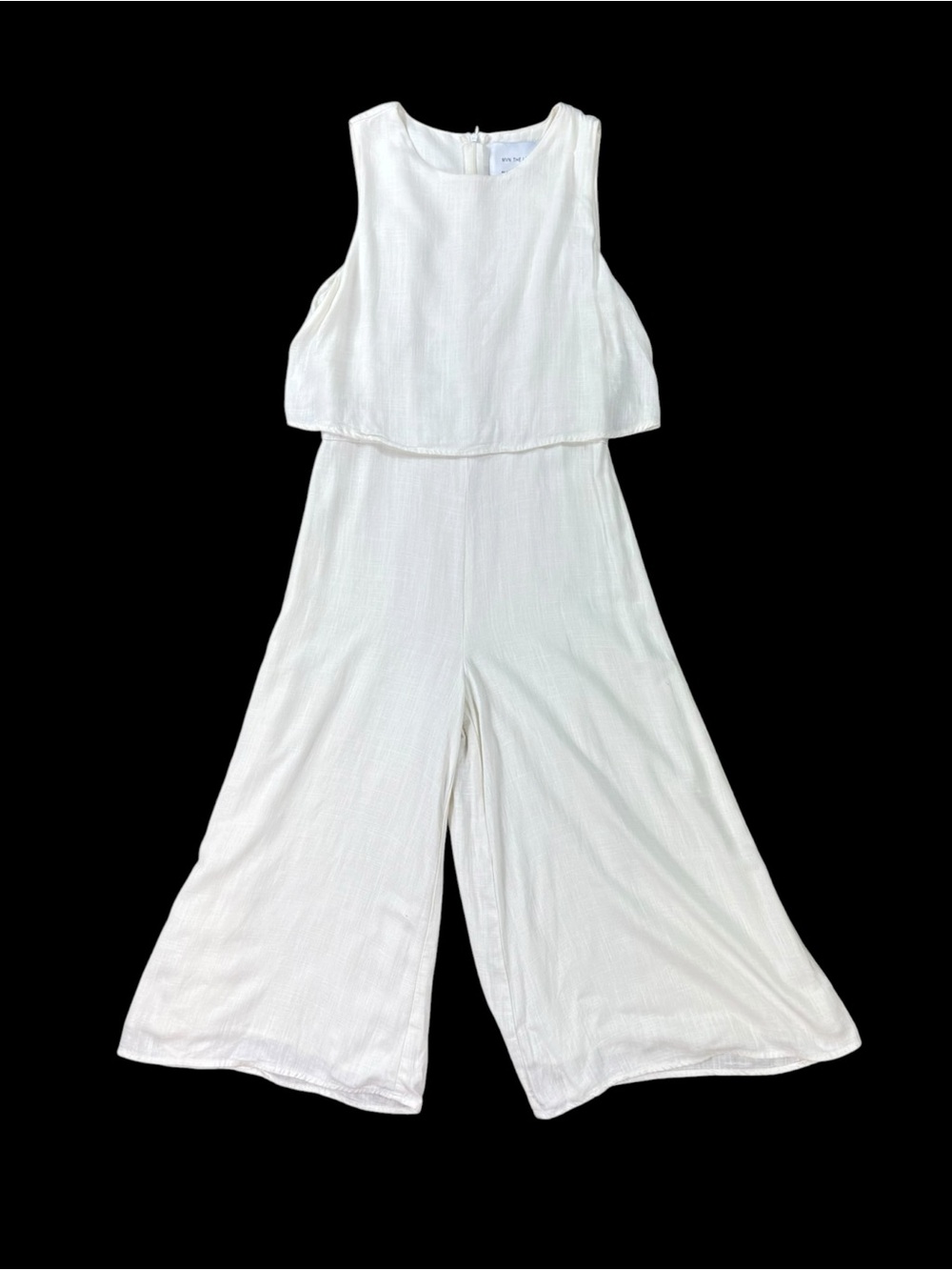 MVN The Label linen blend wide leg jumpsuit size 6